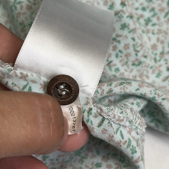 Seraphine Green Floral Button Front Maternity Dress Size 4 Short Sleeve Tiered - Picture 11 of 11